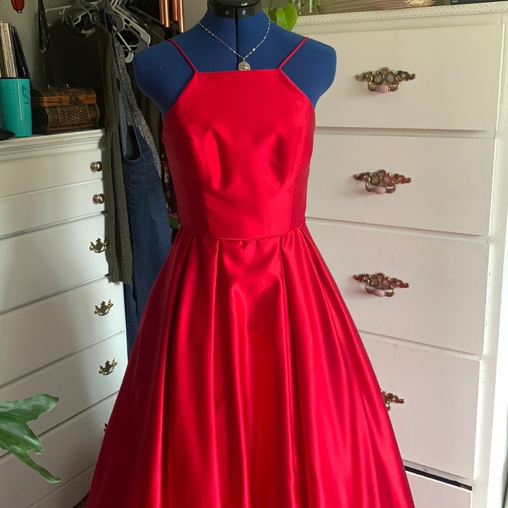 Red formal or prom dress